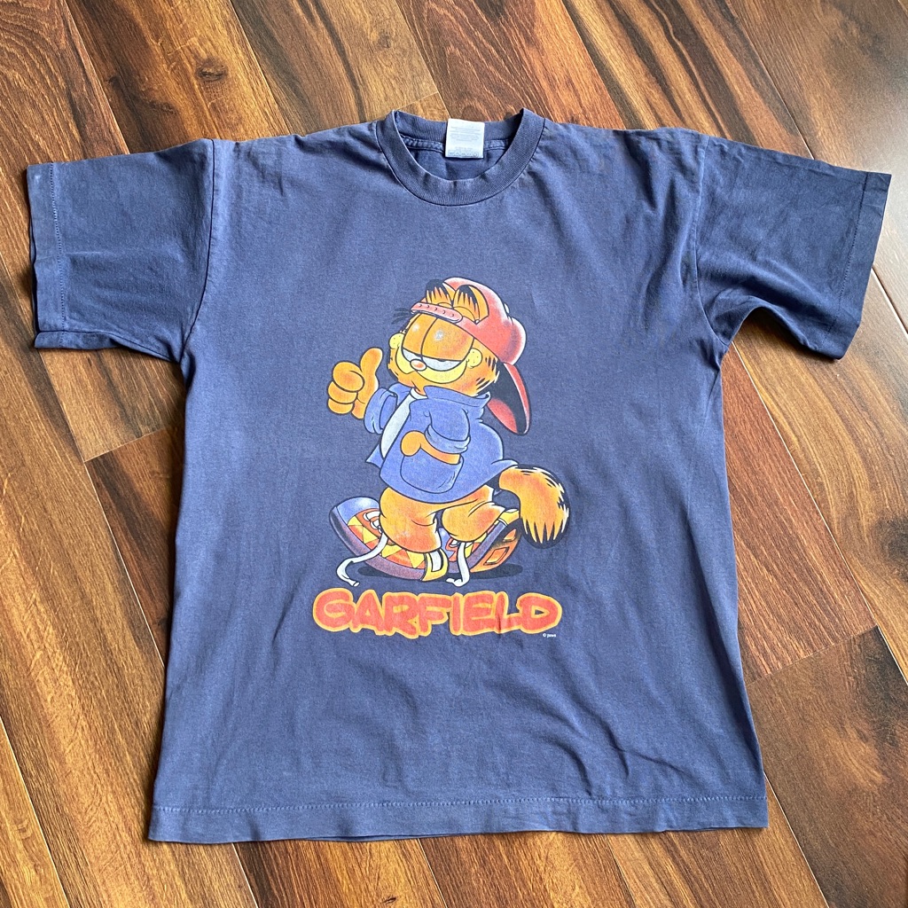 Vtg Single Stitch Large Garfield T-Shirt Screen Stars For Fruit Of The Loom